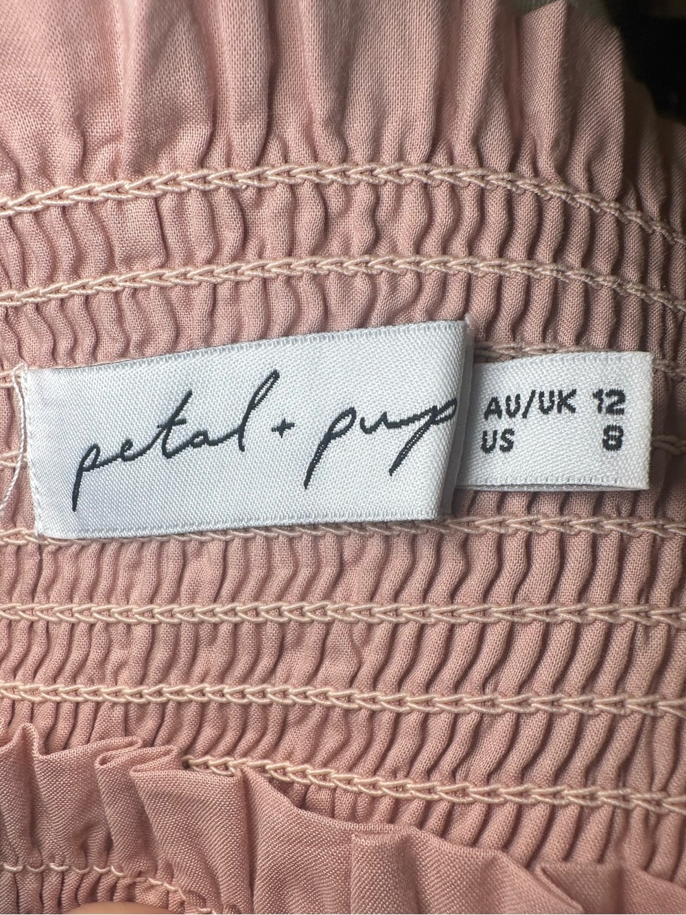 Petal & Pup Tie-Shoulder Smocked Midi Dress - Blush Pink - Picture 3 of 9